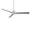 Wac Clean Indoor and Outdoor 3-Blade Smart Ceiling Fan 54in Brushed Aluminum with Remote Control, 120 V F-003 - alternate 1